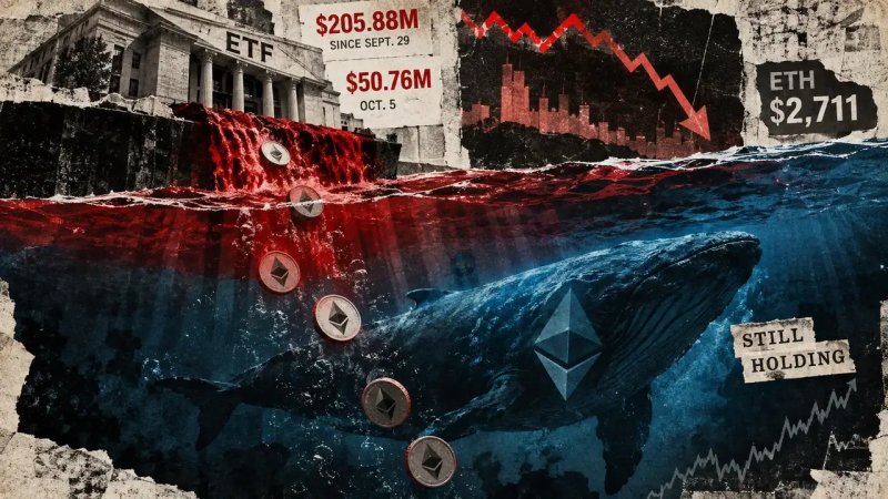 Ethereum bears keep selling but ETH stays near $2,700 as US spot ETFs record $206 million in outflows