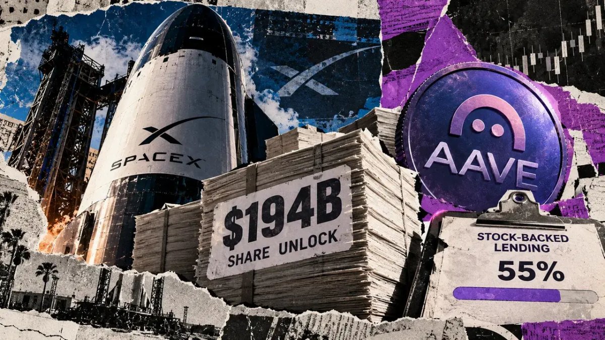SpaceX’s $194 billion share unlock exposes a major risk in Aave’s tokenized stock ambitions