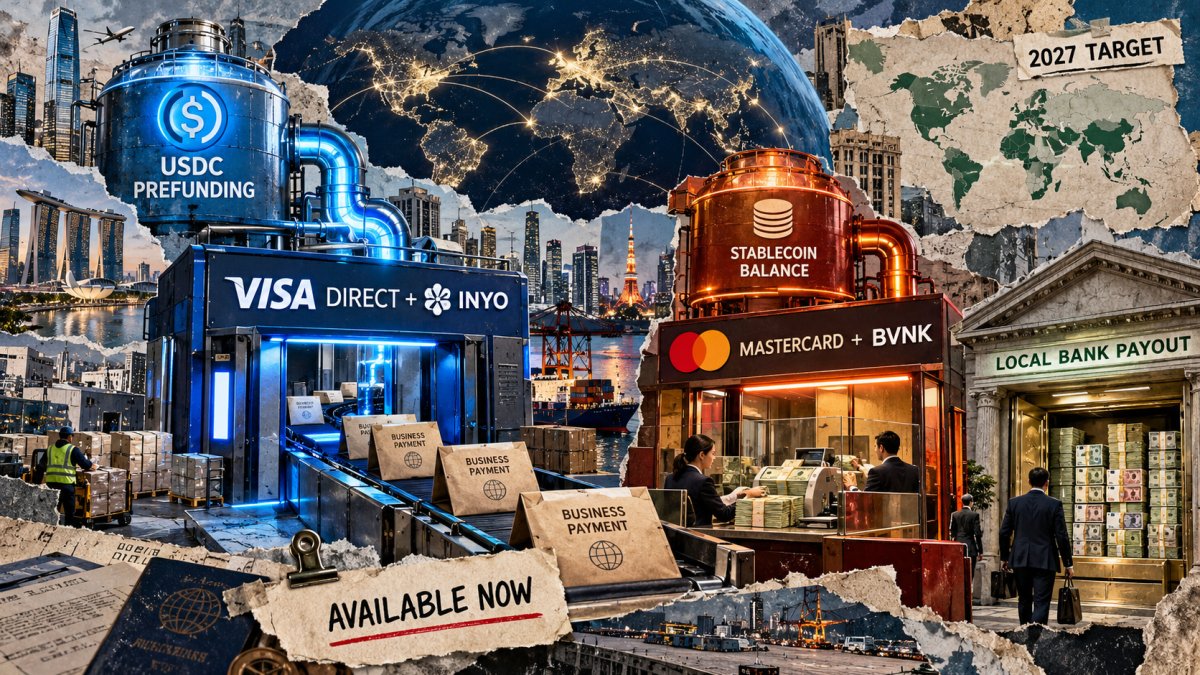 Visa and Mastercard adopt USDC payouts across 200 countries