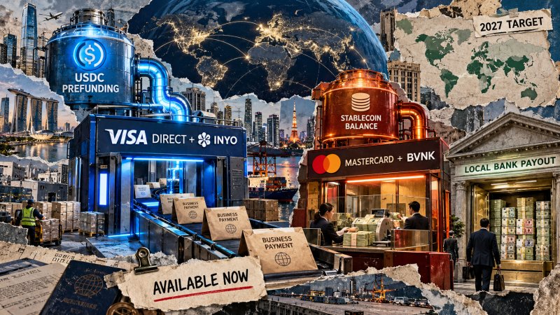 Visa and Mastercard adopt USDC payouts across 200 countries